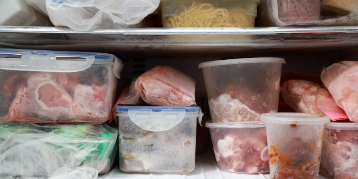 Try these energy saving tips: take frozen food out of the freezer and let it defrost naturally before you cook it. 