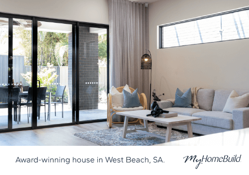 Award-winning home interior featuring open-plan living space.