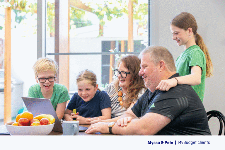 MyBudget clients Alyssa and Pete involve their kids in budgeting for school holiday activities