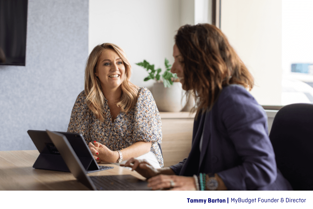 Tammy Barton, Founder & Director of MyBudget, leading the conversation on employee financial wellbeing with Bloom.
