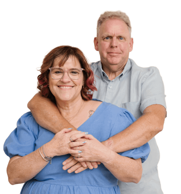 Michelle and Phil, proud MyBudget clients, showing how personal budgeting, debt support and a money savings plan helped them get back on track.