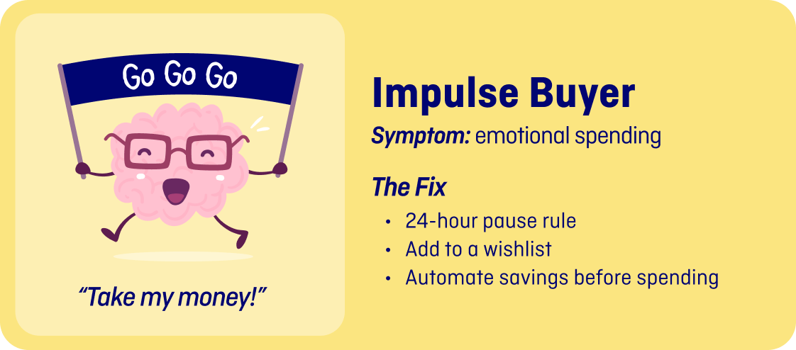 ADHD money type: Impulse Buyer. MyBudget, budgeting and money management challenges and solutions for neurodivergent Australians.