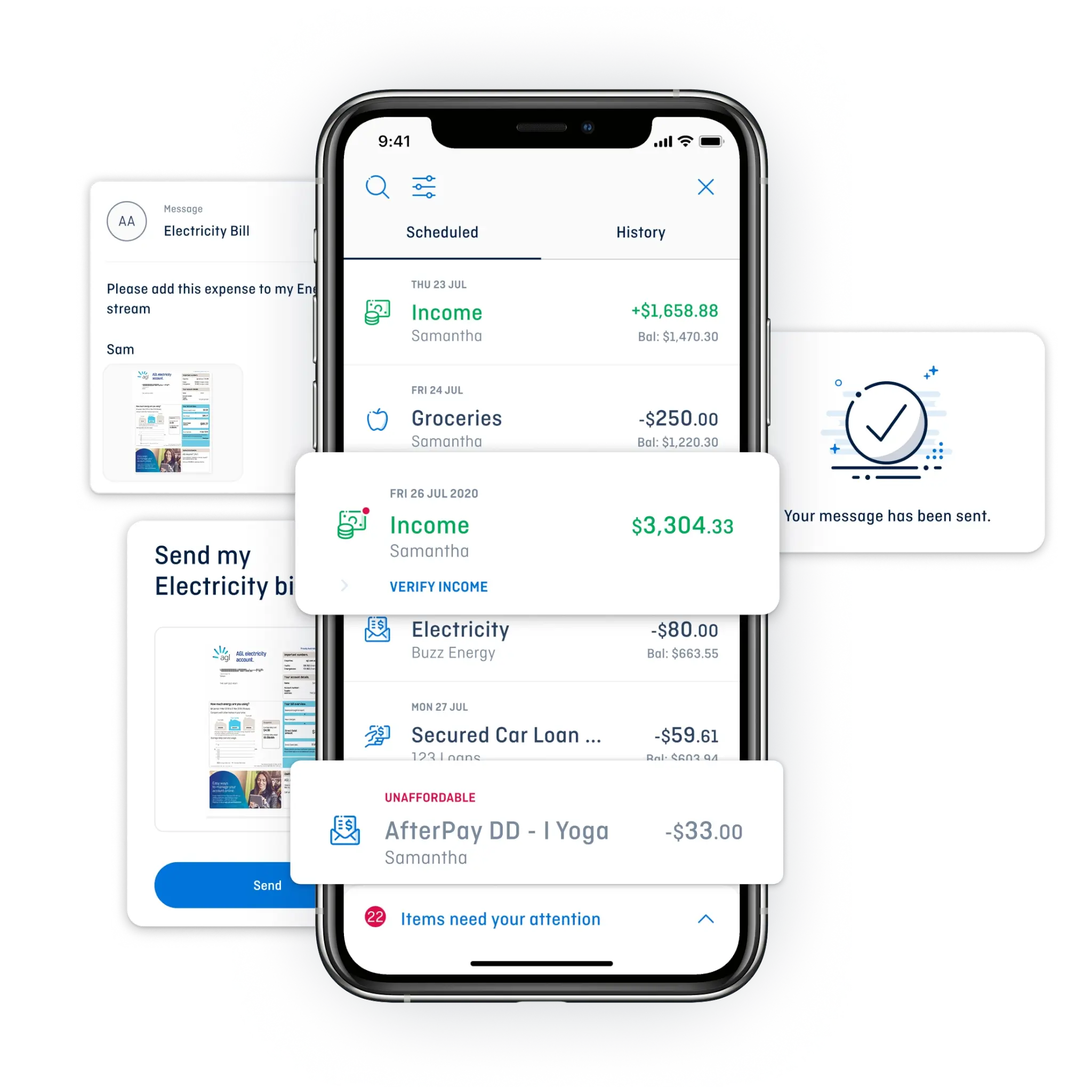 The MyBudget app provides simple, easy-to-use budgeting help and automated debt management for Australians.