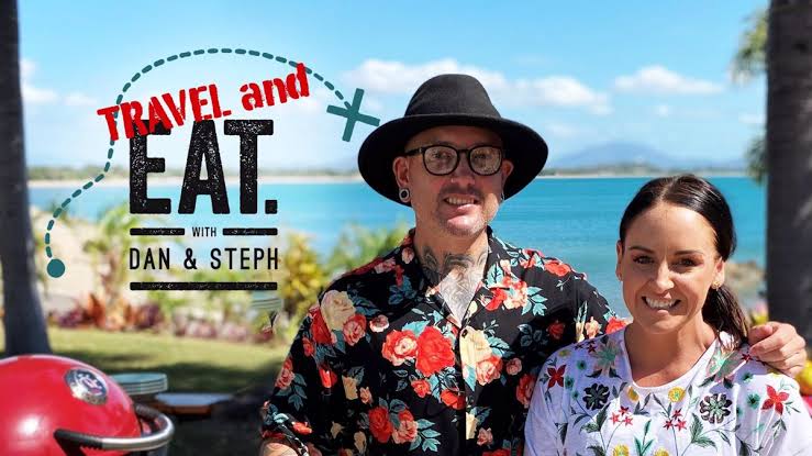 Promo shot of Dan and Steph Mulheran for their show Travel and Eat with Dan & Steph - Food waste in Australia and the cost of living in Australia