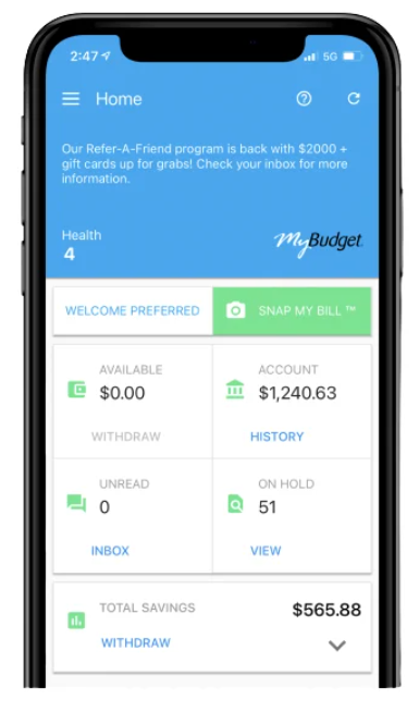 MyBudget Mobile App to manage money