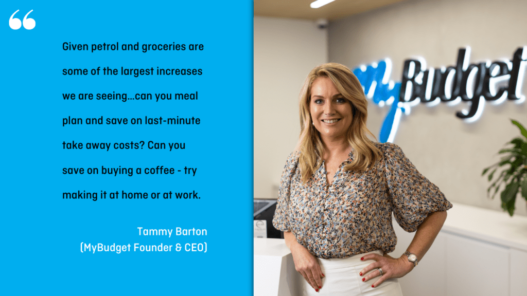 MyBudget founder and CEO Tammy Barton quote on food waste in Australia and the cost of living in Australia
