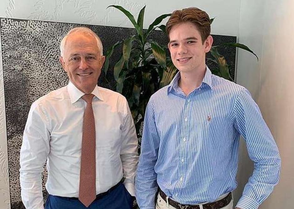 Malcolm Turnbull with Jack Bloomfield, a teenage entrepreneur
Source: msn.com