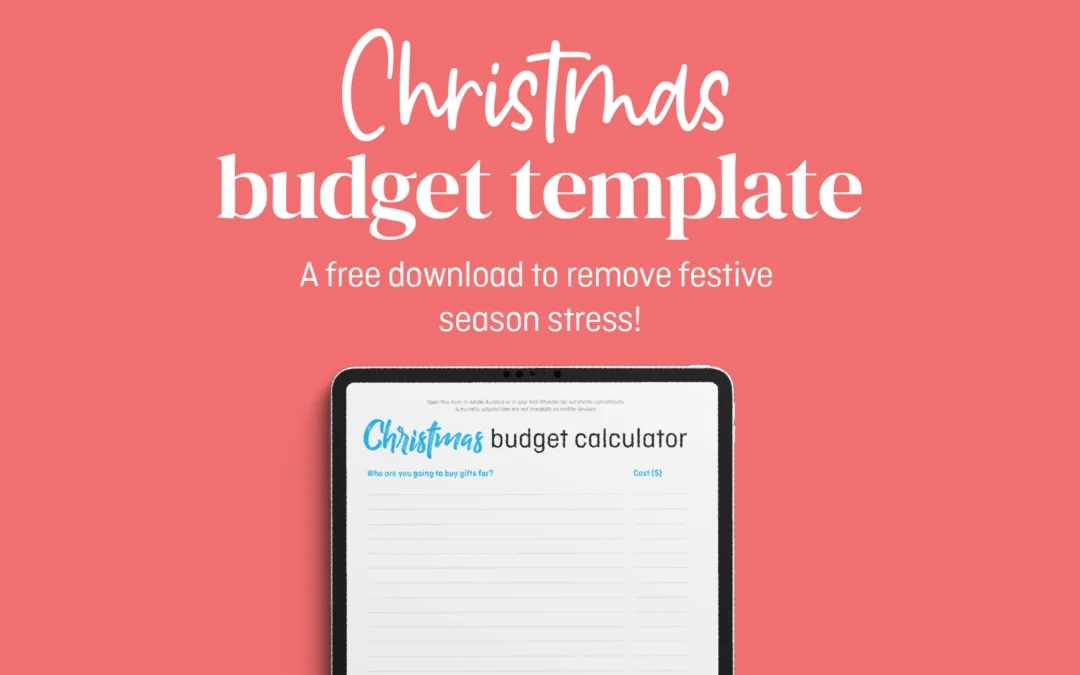Create a Christmas budget in under 30 minutes
