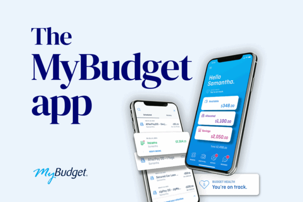 Image showing MyBudget's smart budgeting app and it's features, savings insights, and a sleek design—Australia’s all-in-one budgeting app with real support.