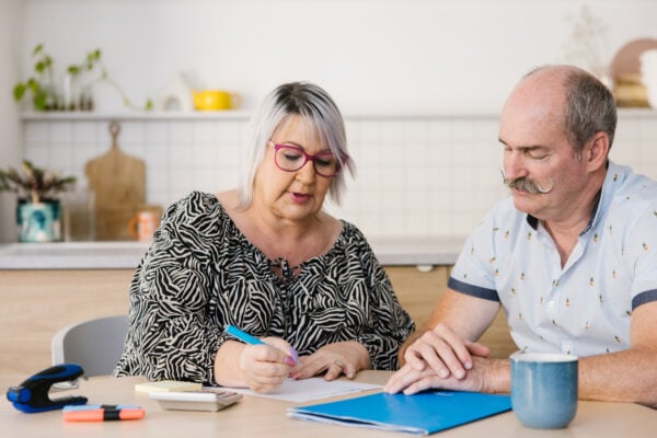 MyBudget clients Kylie and Scott discussing their budget strategy to grow savings in their offset account and reduce interest.