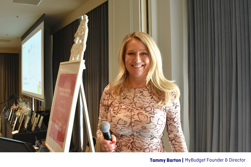 Tammy Barton, Founder & Director of MyBudget, sharing her 7 secrets to a healthy mind at the MyBudget Purpose Day 2025.